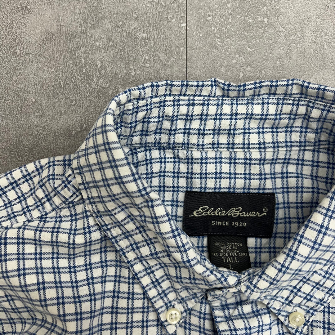 #923 Eddie Bauer/エディーバウアー L/S Check Shirts/チェックシャツ サイズ L