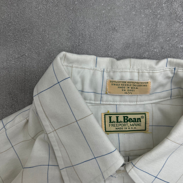 #866 L.L.Bean/エルエルビーン Check Shirts/チェックシャツ MADE IN USA サイズXL