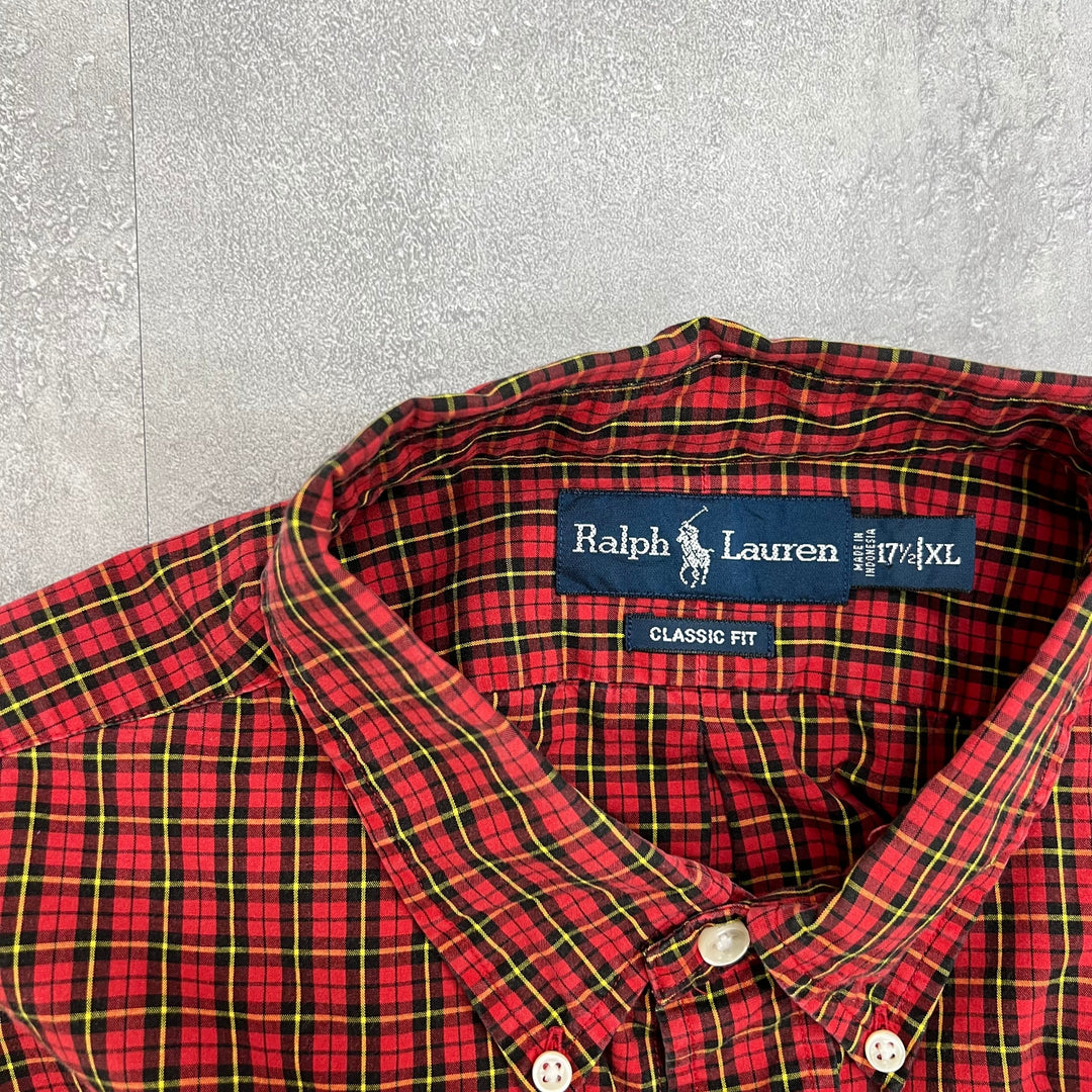 #938 Ralph Lauren/ラルフローレン L/S Check Shirts/チェックシャツ サイズXL