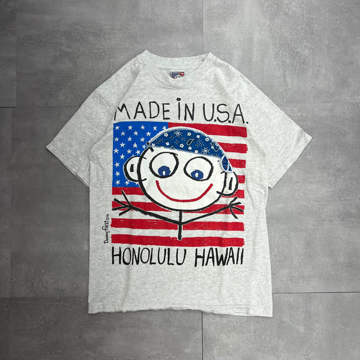 #672 94's Vintage/ヴィンテージ Dannyfirst シングルステッチ Tee/Tシャツ MADE IN USA サイズM