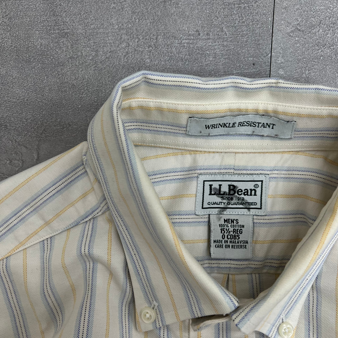 #398 LLBean Stripe Shirts Size L