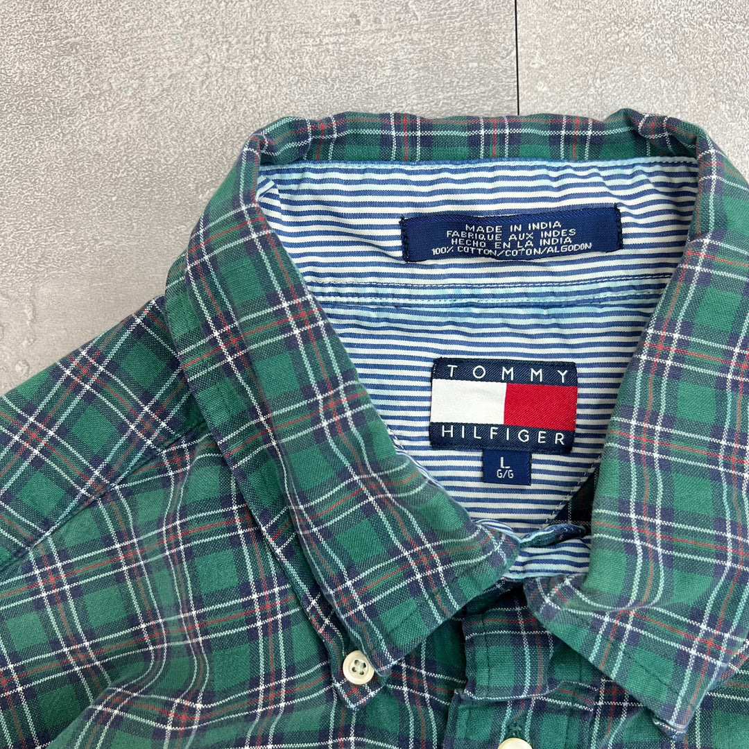 #458 Tommy Hilfiger／トミーヒルフィガー Check Shirts／チェックシャツ サイズL