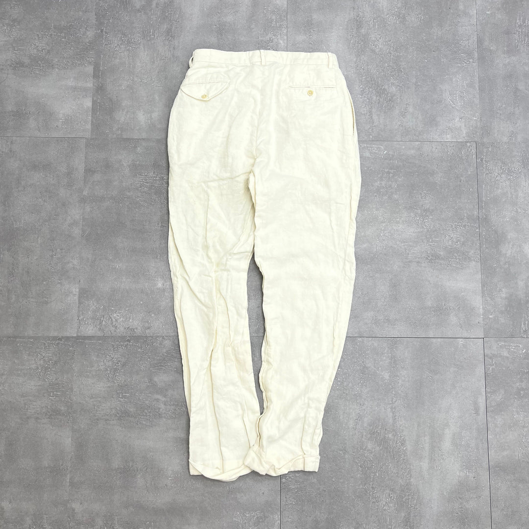 #817 Ralph Lauren/ラルフローレン Linen Slacks/リネンスラックス W33