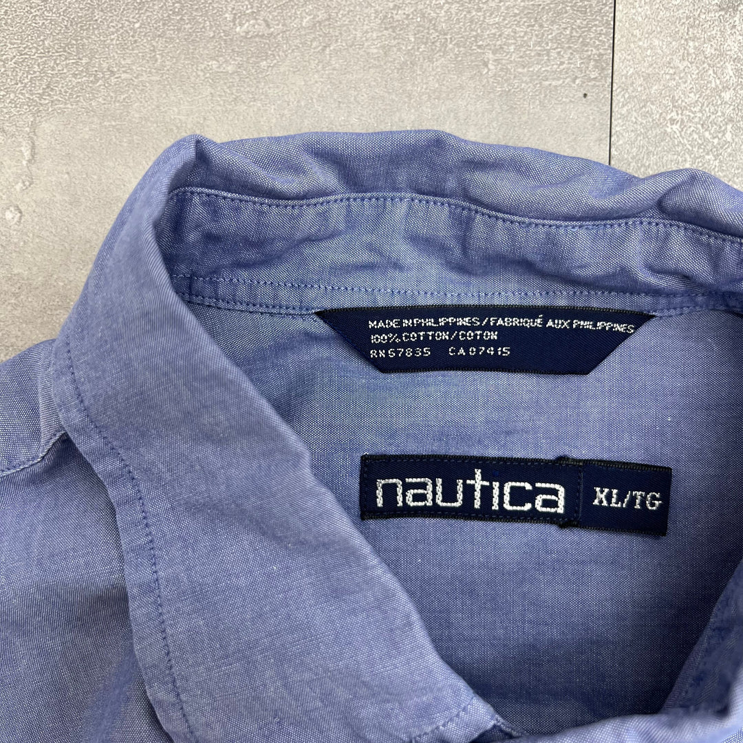 #392 Nautica Solid Shirts Size XL