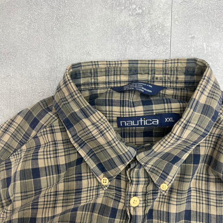 #850 Nautica Check Shirts Size XXL