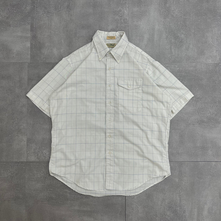 #866 L.L.Bean/エルエルビーン Check Shirts/チェックシャツ MADE IN USA サイズXL