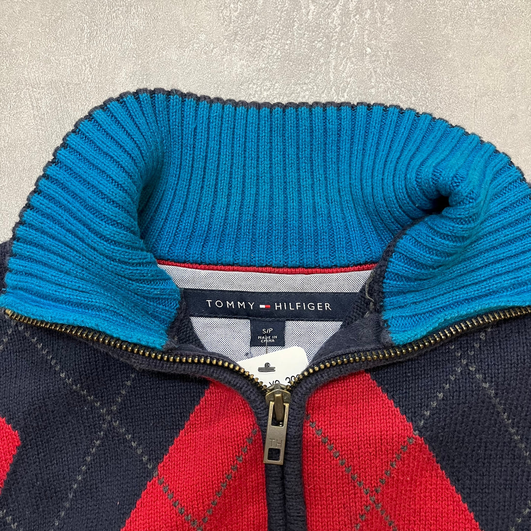 #1567古着/TOMMYHILFIGER/トミーヒルフィガー/ハーフジップニットセーター/Halfzipknitsweater/サイズL