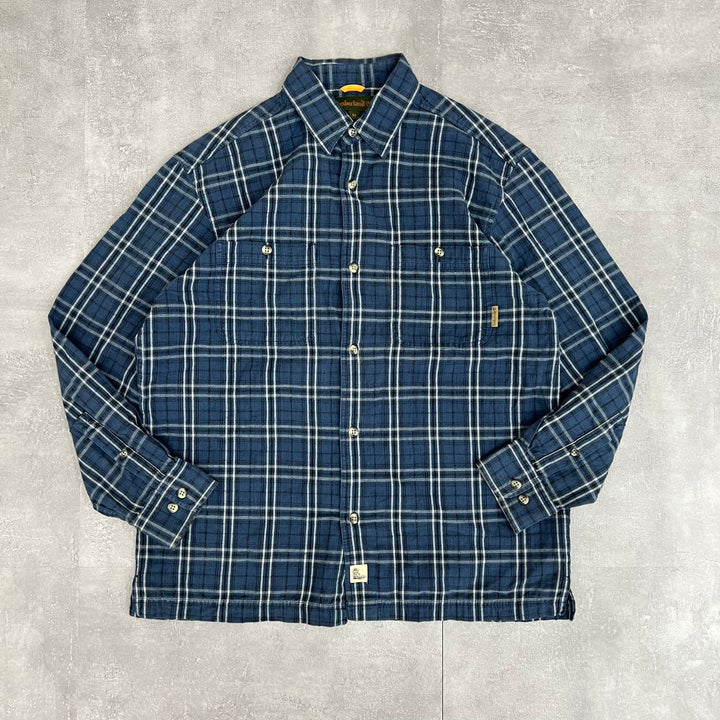 #76 Timberland/Timberland L/S Check Shirts Size M