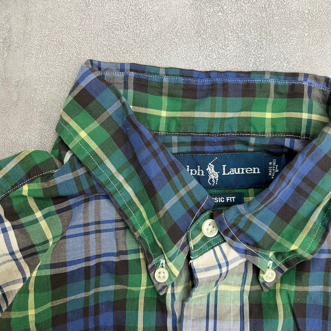 #806 Ralph Lauren Check Shirts Size L