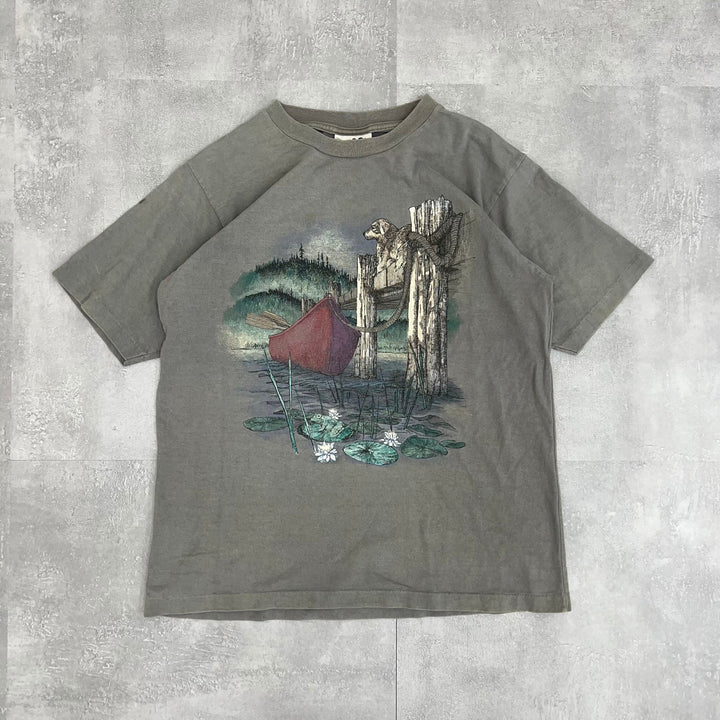 #8 90's Vintage NORTHERN シングルステッチ Tee サイズL