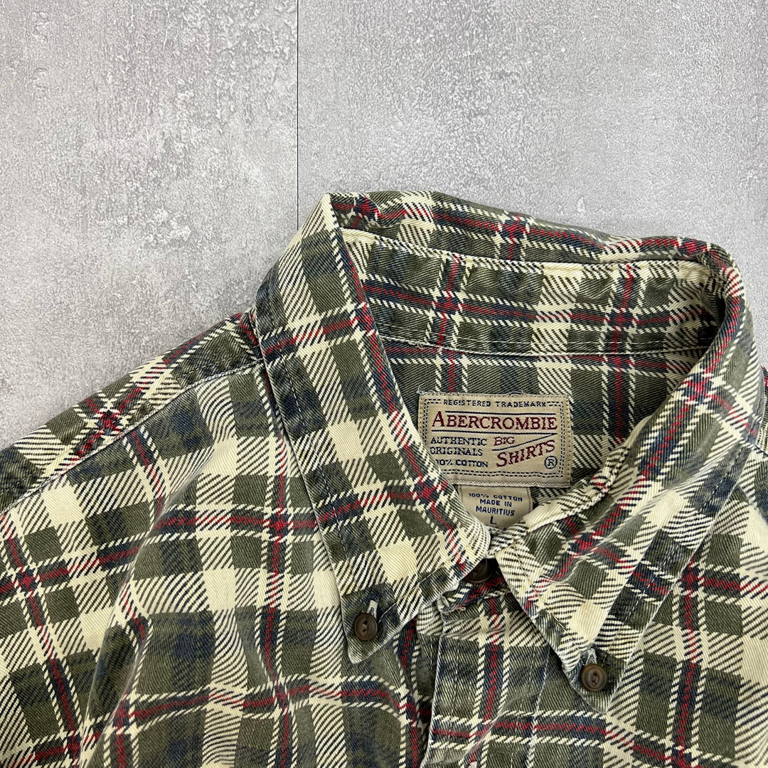 #951 OLD ABERCROMBIE/アバクロ L/S Check Shirts/チェックシャツ サイズL