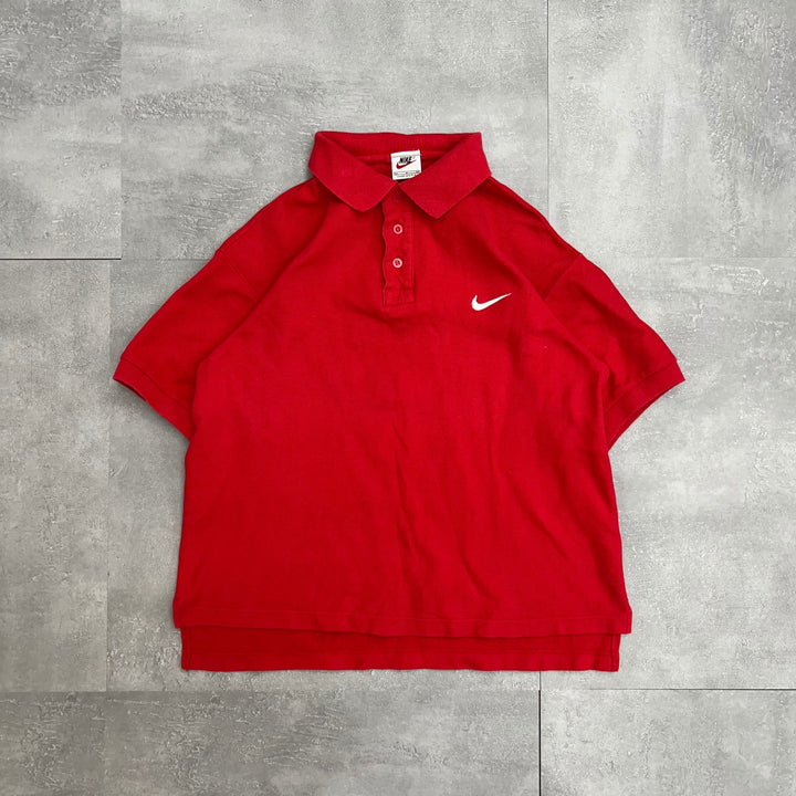 #716 90's Vintage/ヴィンテージ NIKE/ナイキ POLO/ポロシャツ MADE IN USA サイズM