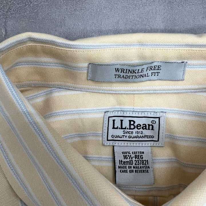 #396 L.L.Bean/エルエルビーン Stripe Shirts／ストライプシャツ サイズL