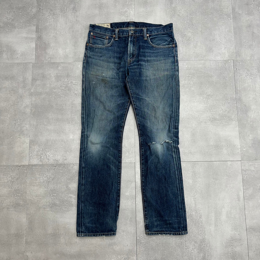 #831 Ralph Lauren/Ralph Lauren Clash Denim Pants/Damaged Denim W32