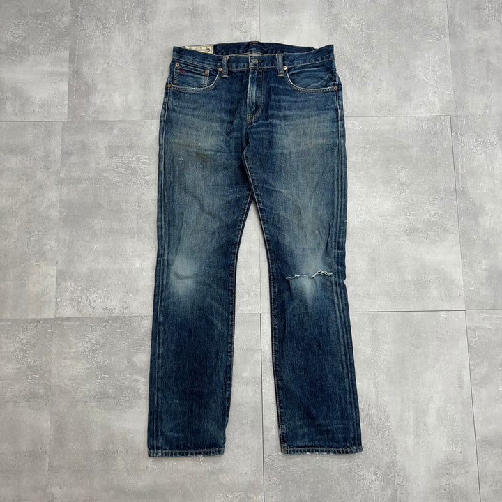 #831 Ralph Lauren/ラルフローレン Clash Denim Pants/ダメージデニム W32