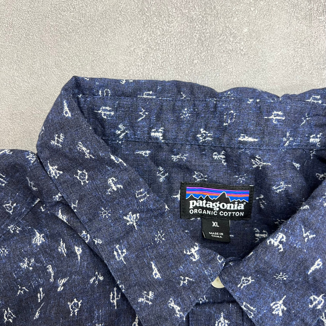 #812 Patagonia/Patagonia S/S Shirts/Allover pattern shirt Size XL