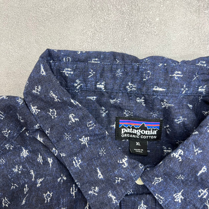 #812 Patagonia/パタゴニア S/S Shirts/総柄シャツ サイズXL