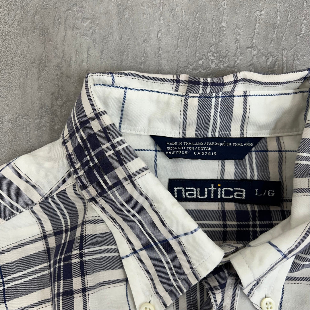 #388 Nautica Check Shirts Size L