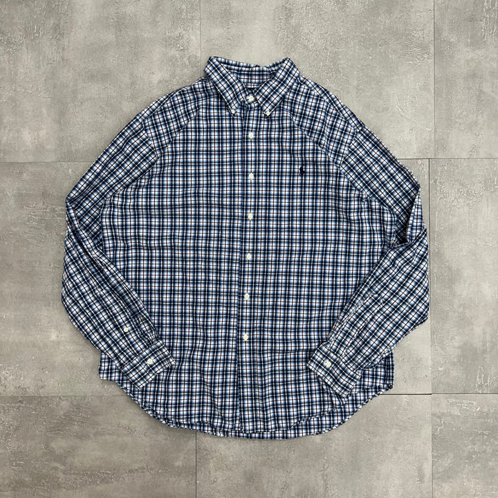 #948 Ralph Lauren/ラルフローレン L/S Check Shirts/チェックシャツ サイズXL