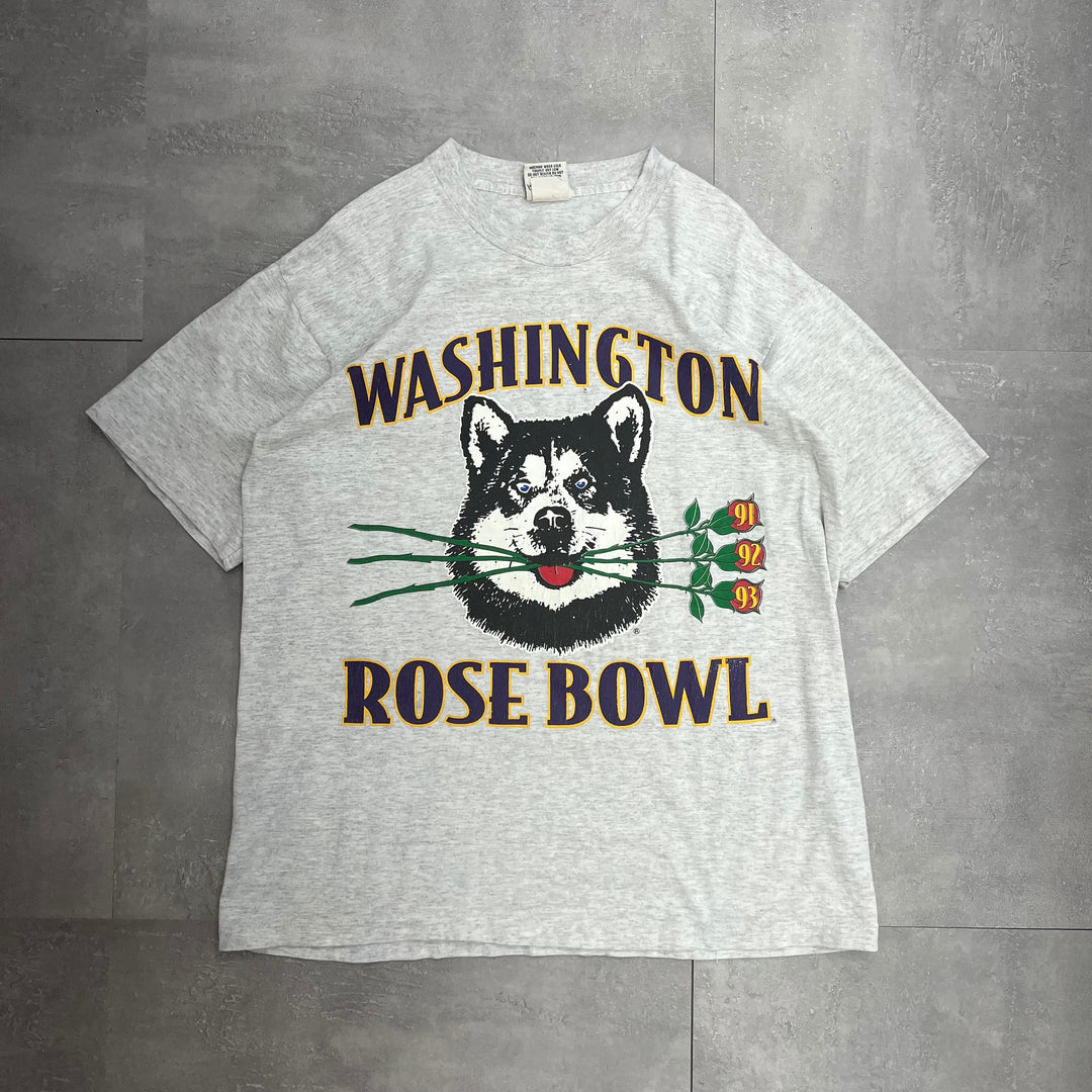 #531 90's Vintage/Vintage Roseball/Rose Bowl Single Stitch Tee/T-shirt MADE IN USA Size L