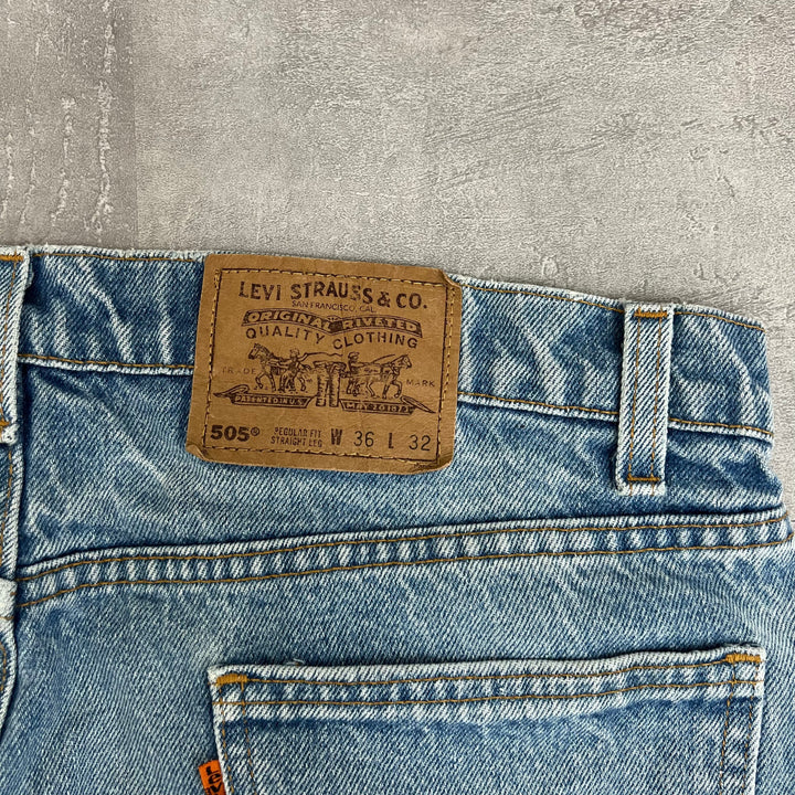 #632 90's Levis/Levi's 505 Orange Tab Denim/Denim Pants W36