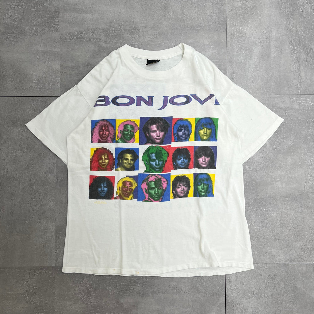 #428 93's Vintage/ヴィンテージ BON JOVI／ボンジョヴィ Tee/Tシャツ MADE IN USA サイズL