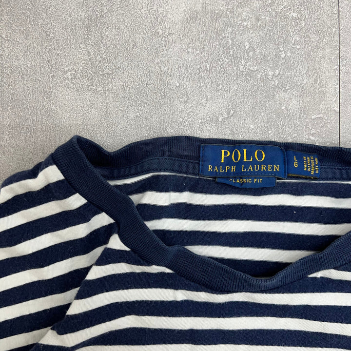 #826 Ralph Lauren/ラルフローレン Long Sleeve Tee/ボーダーロンT サイズL