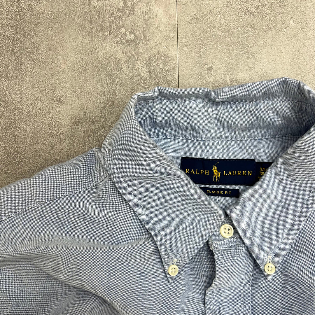 #945 Ralph Lauren/ラルフローレン L/S B.D Shirts/ボタンダウンシャツ サイズXL